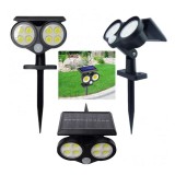 Merystyle Napelemes és mozgásérzékelős kerti COB LED lámpa 64 leddel - fekete (LF-1906B)