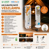 Merystyle Napelemes hordozható LED munkalámpa 300 lumen 60 LED - fehér (YL-8683T)