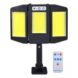 Merystyle Napelemes Mozgásérzékelős COB kültéri lámpa távirányítóval - fekete (HS-V97)