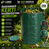 Merystyle Összecsukható kerti hulladékgyűjtő táska, 120 literes - zöld