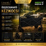 Merystyle Összecsukható szállítókocsi 150 kg teherbírással - fekete