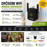 Merystyle PIX-LINK WiFi jelerősítő 300 Mbps 2 külső antennával WPS funkcióval - fekete