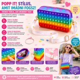 Merystyle Pop it válltáska szivárványszínű szilikon - színes