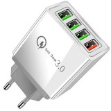 Merystyle Quick Charge 3.0 4xUSB gyorstöltő adapter - fehér (06262)