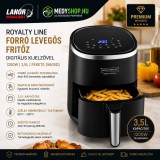 Merystyle Royalty Line forró levegős fritőz digitális kijelzővel 1200W 3,5L - fekete (5605D)