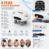 Merystyle Six Head Fascia Gun 6 fejes elektromos masszírozó USB-C töltéssel - fekete