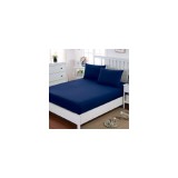 Merystyle Sofy pamut gumis lepedő 180x200 cm - sötétkék