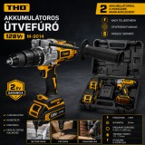 Merystyle THO akkumulátoros ütvefúró 128Vf 2 akkumulátorral - M-9014