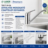 Merystyle THO átfolyós mosogató csaptelep egykaros (T-24-26)
