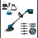 Merystyle THO LUX akkumulátoros szegélynyíró 2 db 36 V akkumulátorral, teleszkopos nyéllel - kék (M-9008)