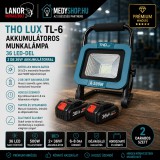 Merystyle THO LUX TL-6 akkumulátoros munkalámpa 36 LED-del 2 db 36Vf akkumulátorral - kék/fekete