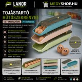Merystyle Tojástartó hűtőszekrénybe dátumjelzővel 7 tojáshoz - Zöld