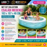 Merystyle Wet Set Collection felfújható családi medence 163x107x46 cm - átlátszó (57180NP)