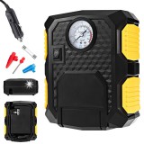 Merystyle YY-3609 autós kompresszor 12V LED világítással 150PSI/10bar - fekete/sárga
