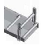 METALLKRAFT Kötegszorító görgő anyagtovábbító asztalhoz 290mm (állítható)