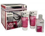 MEXX Life Is Now EDT 30ml + 2db 50ml Testápoló Női Parfüm Ajándékcsomag