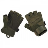 MFH Tactical Gloves, "Pro", fingerless, OD green - kesztyű
