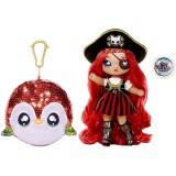 MGA Entertainment Na! Na! Na! Surprise: Becky Buckaneer 2 az 1-ben Sparkly meglepetés divatbaba, pénztárcával - 1. széria