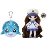 MGA Entertainment Na! Na! Na! Surprise: Sailor Blu 2 az 1-ben Sparkly meglepetés divatbaba, pénztárcával - 1. széria