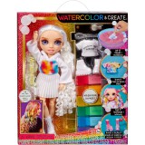 MGA Entertainment Rainbow High Watercolor & Create DIY Lila szemek baba (507581-EUC)