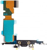 MH Protect Apple iPhone 8 Plus (5.5) fekete töltőcsatlakozó szalagkábel mikrofonnal