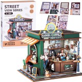 MH Protect Fa 3D puzzle – Kávézó építőszett világítással, 120 elem (#ZA6012)