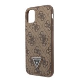 MH Protect Guess 4G Saffiano Double Card Apple iPhone 13 Pro (6.1) hátlapvédő tok barna (GUHCP13LP4TPW)