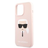 MH Protect Karl Lagerfeld Apple iPhone 13 Pro (6.1) hátlapvédő tok light pink (KLHCP13LSLKHP)