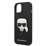 MH Protect Karl Lagerfeld PU Saffiano Karl Head Apple iPhone 14 Plus (6.7) hátlapvédő tok fekete (KLHCP14MSAPKHK)