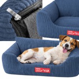 MH Protect Puha, csúszásmentes, kényelmes kutya- és macskafekhely M Méret kék