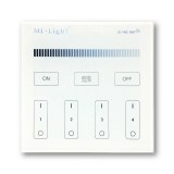 Mi-Light B1 monokróm fali RF távvezérlő, elemes, 86x86 mm, 4 zónás