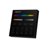 Mi-Light B4B Smart Panel RGB+CCT LED távirányító, 4 zónás, érintőgombos, fekete, 86x86 mm