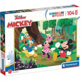 Mickey egér és barátai erdei kalandja 104db-os maxi supercolor puzzle - Clementoni