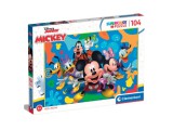 Mickey egér és barátai Supercolor 104db-os puzzle - Clementoni