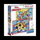 Mickey egér és barátai Supercolor 2 az 1-ben puzzle 2x20db-os - Clementoni