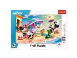 Mickey egér Szórakozás a tengerparton keretes puzzle 15db-os - Trefl