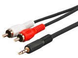 Microconnect 3.5 mm Jack - 2x RCA átalakító kábel 20m (AUDLC20G)