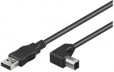 Microconnect USB 2.0 AB nyomtató kábel 90 fokos 3m (USBAB3ANGLED)