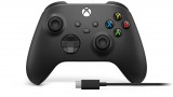 Microsoft Xbox Series X/S, Xbox One, PC, Mobil, + USB-C, Carbon Black, Vezeték nélküli kontroller