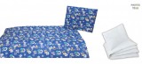Mikrobi, kék ovis ágynemű szett 90x140cm (611/K) (ovis huzat, 2 részes fehér)