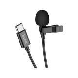 Mikrofon Type-C csatlakozóval Hoco L14 Lavalier fekete