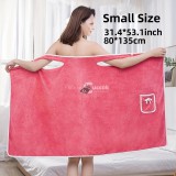 Mikroszálas felvehető női törölköző, zsebbel