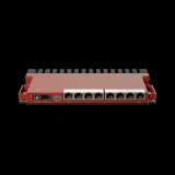 MikroTik L009UiGS-RM vezetékes router (8 x 1000 Mbps LAN, 1 x 2500 Mbps SFP, 512 MB RAM, 128 MB NAND, RouterOS v7, belté