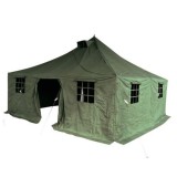 MIL-TEC 14222001 ARMY TENT POLYESTER / CANVAS Taktikai Rendezvénysátor (4,8 x 4,8 m) - Olive/Olivazöld