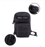 MIL-TEC BLACK KEYHOLDER ASSAULT PACK - karabineres mini taktikai csomag, fekete