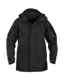 Mil-Tec BLACK WET WEATHER JACKET WITH FLEECE LINER GEN.II - esővédő kabát