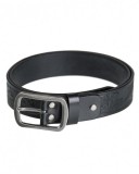 MIL-TEC WESTERN bőr öv - Fekete, 120 cm