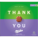 Milka Thank You alpesi tejcsokoládé praliné kakaós krémtöltelékkel 110 g