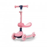 Milly Mally FUZZY háromkerekű üléses-scooter egyensúlyozó roller gyerekeknek pink