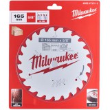 Milwaukee Körfűrészlap hordozható gépekhez (Fához) 165x15.87x1.6x24 ATB - 1 db